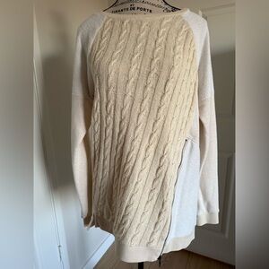 Sanctuary Cozy Neutral Sweater with Zipper, Like New!